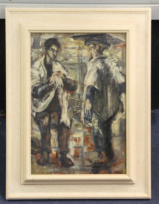 Helen Grunwald (1925-88) Two Porters, Billingsgate 36 x 24cm.